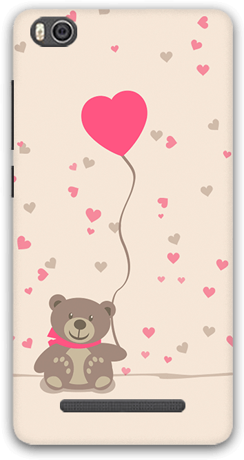 Teddy Bear With Heart Xiaomi Mi 4i Mobile Case - Heart (1046x1046), Png Download