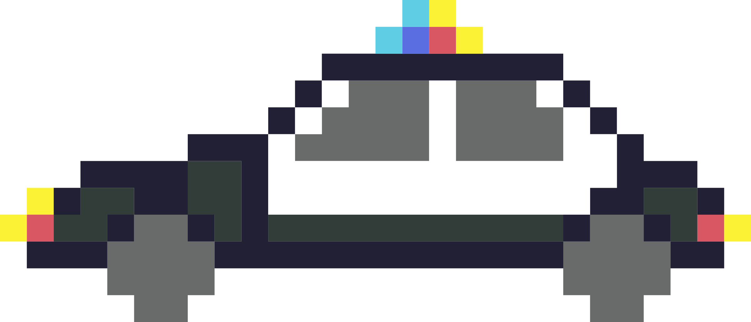 Clip Arts Related To - Police Car Pixel Art (2400x1029), Png Download