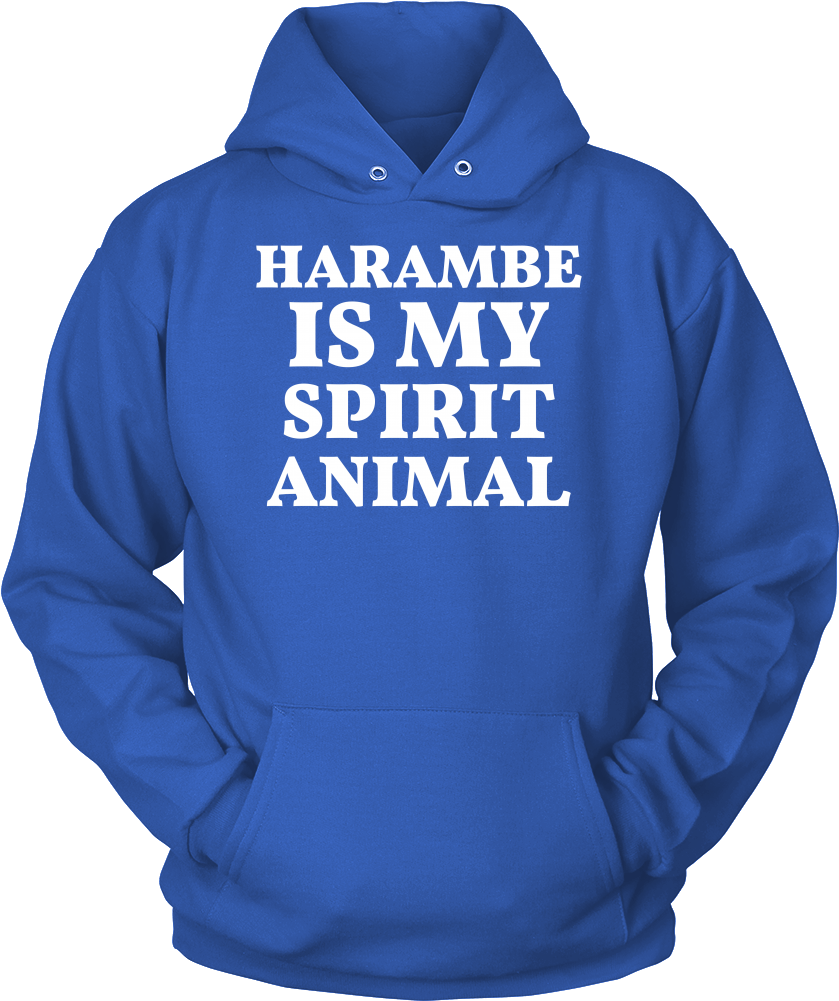 Harambe Is My Spirit Animal - Hardcore Baltimore Football Fan Pullover Hoodie (1000x1000), Png Download