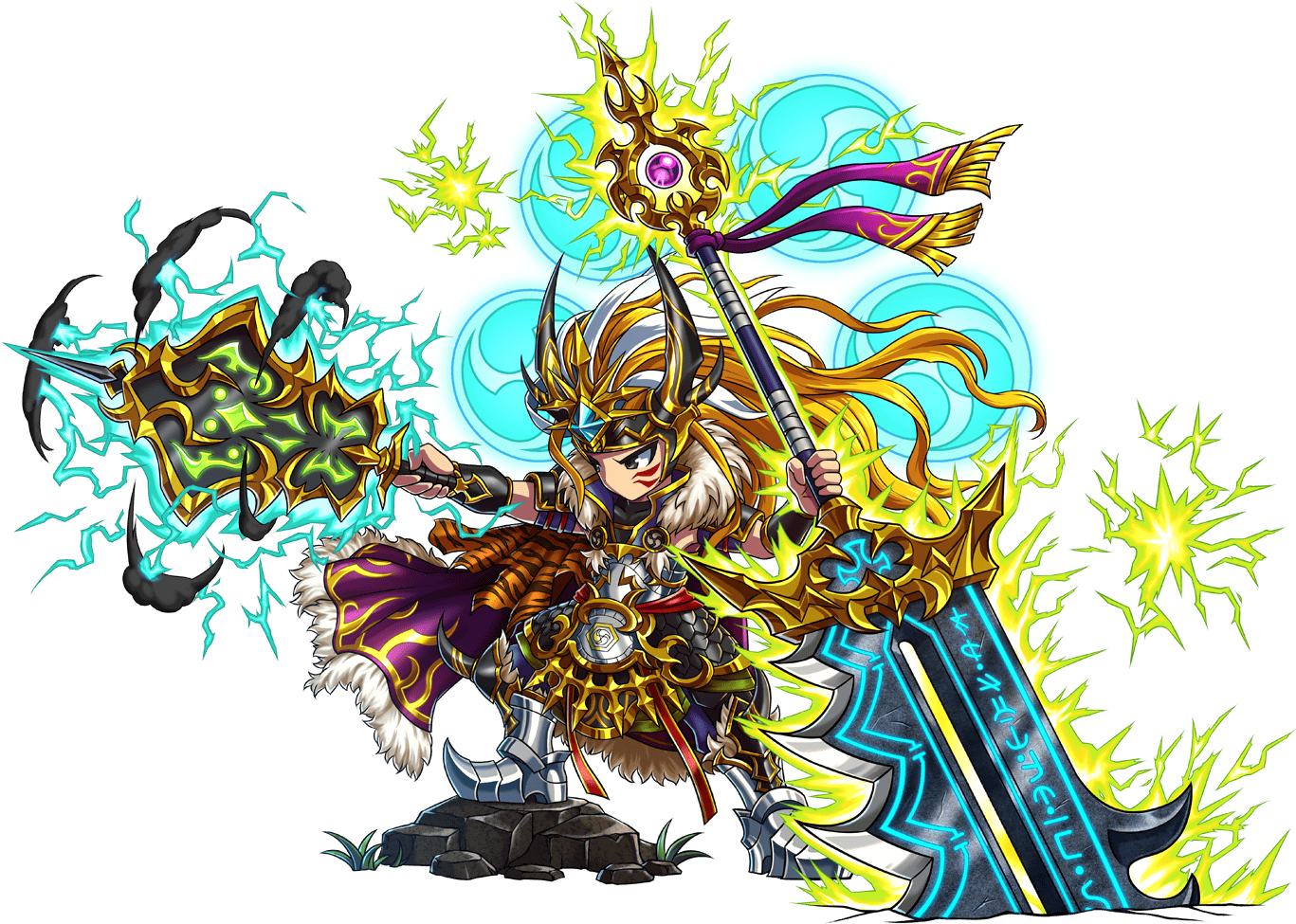 Fulgur Halcyon Eze - Brave Frontier Omni (1386x994), Png Download