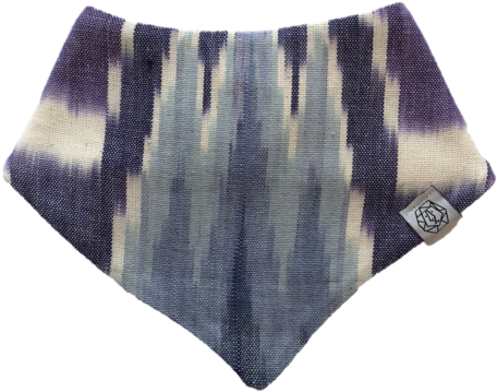 Purple Ikat Bandana Bib - Bib (480x459), Png Download