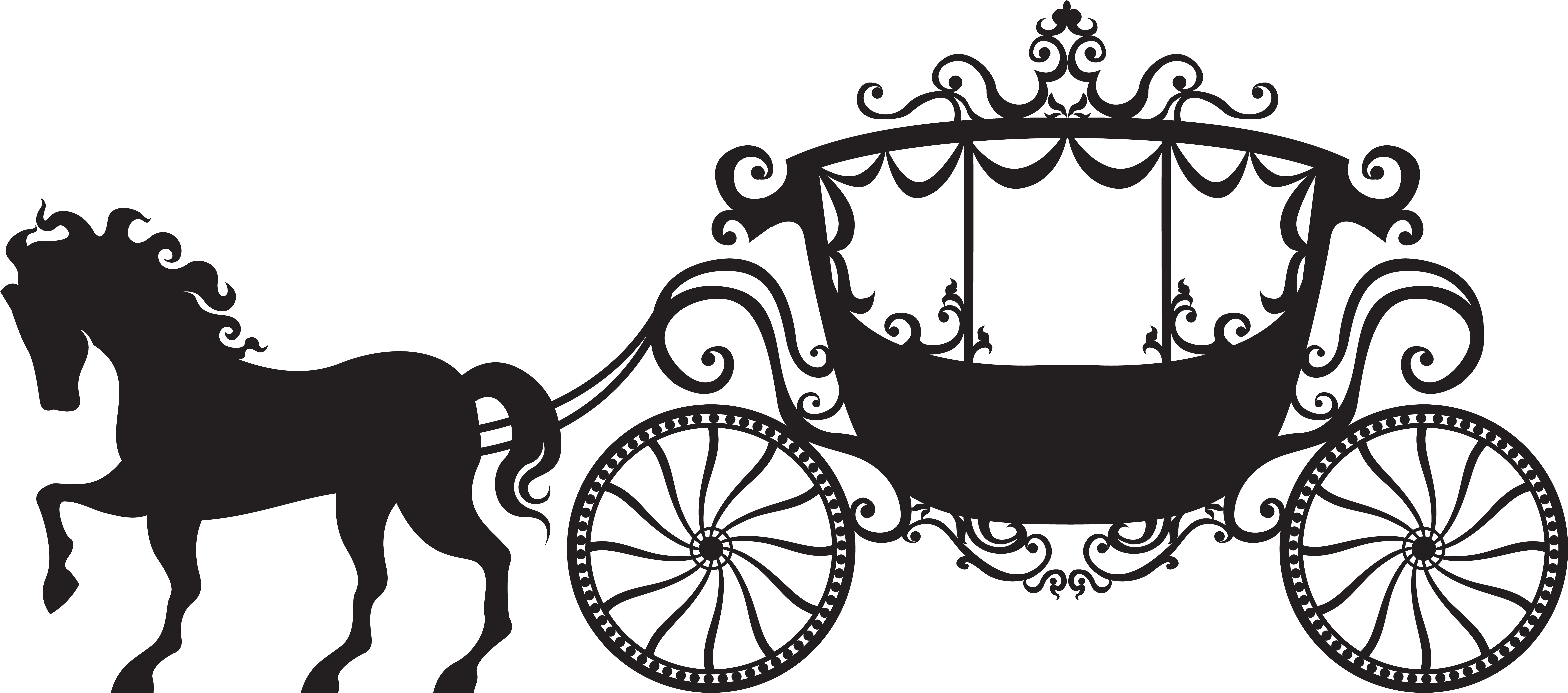 28 Collection Of Carriage Clipart - Moldura Para Convite Conto De Fadas Png (8000x3633), Png Download