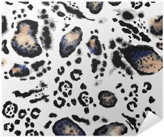 Seamless Leopard Painted Print - Skin Animal Watercolor (400x400), Png Download