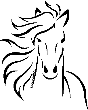 Fire Horse Head Drawing (842x595), Png Download