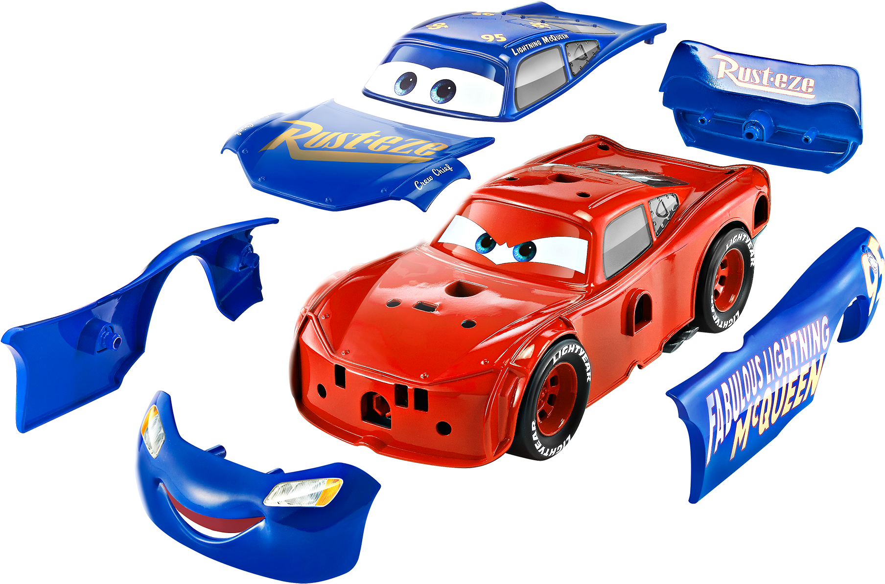 Cars Change &amp - Change & Race Lightning Mcqueen (2000x1381), Png Download