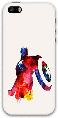 Water Color Captain America Iphone 5s Mobile Case Mobile - A32650971693 Iphone 5s Case 4 4s 5 5s 5c 6 6s Heroes (600x600), Png Download