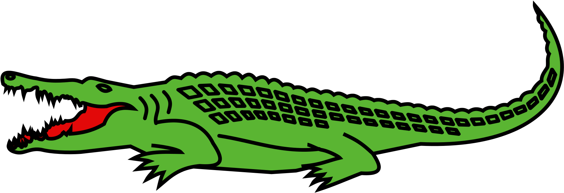 Royalty Free File H Raldique Meuble - Dessin D Un Crocodile (2000x800), Png Download