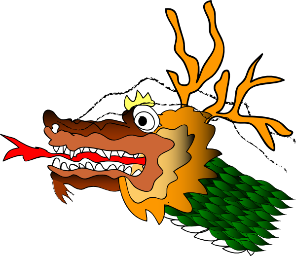 Cartoon Chinese Dragon Svg Clip Arts 600 X 519 Px (600x519), Png Download