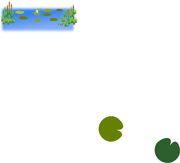 Frog In Pond Clip Art At Clker - Clip Art (600x544), Png Download