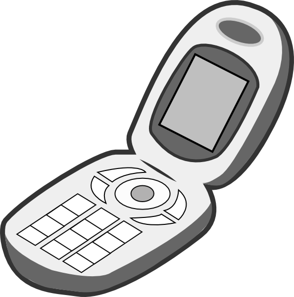 Cartoon Mobile Phone1 Clip Art At Clker Com Vector - Cell Phone Clipart (594x601), Png Download
