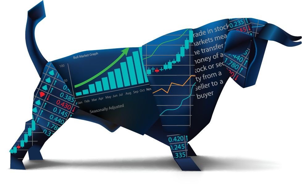 Clipart Black And White Stock Bull Transparent Stock - Forex Bulls And Bears (978x595), Png Download