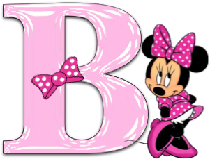 Letter Clipart Minnie Mouse - Minnie Mouse Pink Alphabet (540x300), Png Download