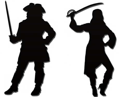 Pirate Silhouette Png - Pirate Svg (500x375), Png Download