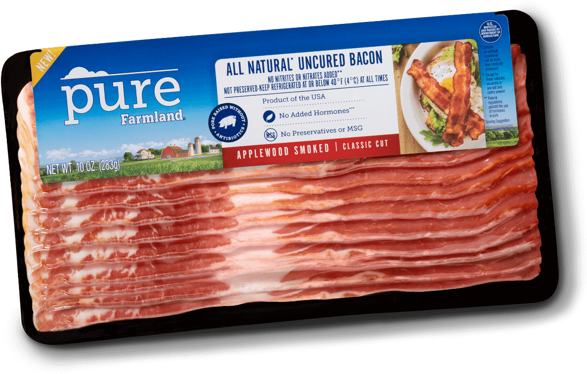 Farmlandproductlg Purebacon Klcnpsi - Farmland Naturally Hickory Smoked Classic Cut Bacon (1545x857), Png Download