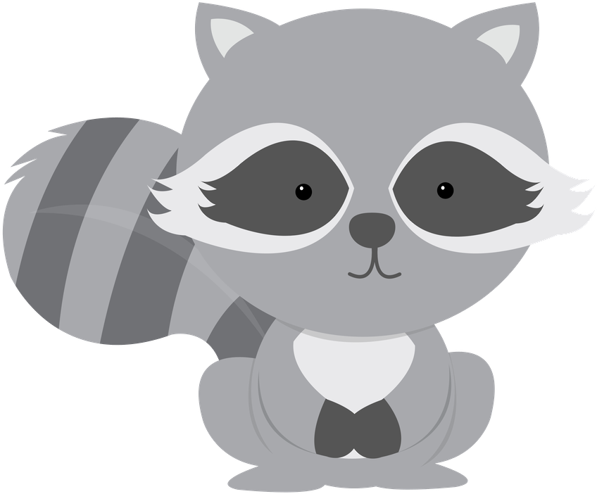 Png Free Stock Minus Say Hello Children Pinterest Raccoons - Raccoon Woodland Animal Clipart (900x806), Png Download