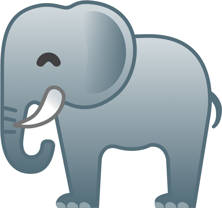 Happy Elephant Emoji - Emoji Elefante (1000x1000), Png Download