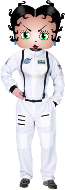 Betty Boop Astronaut Photo Bettyboopastronaut - Adult Astronaut Suit In White - Size Small (300x620), Png Download