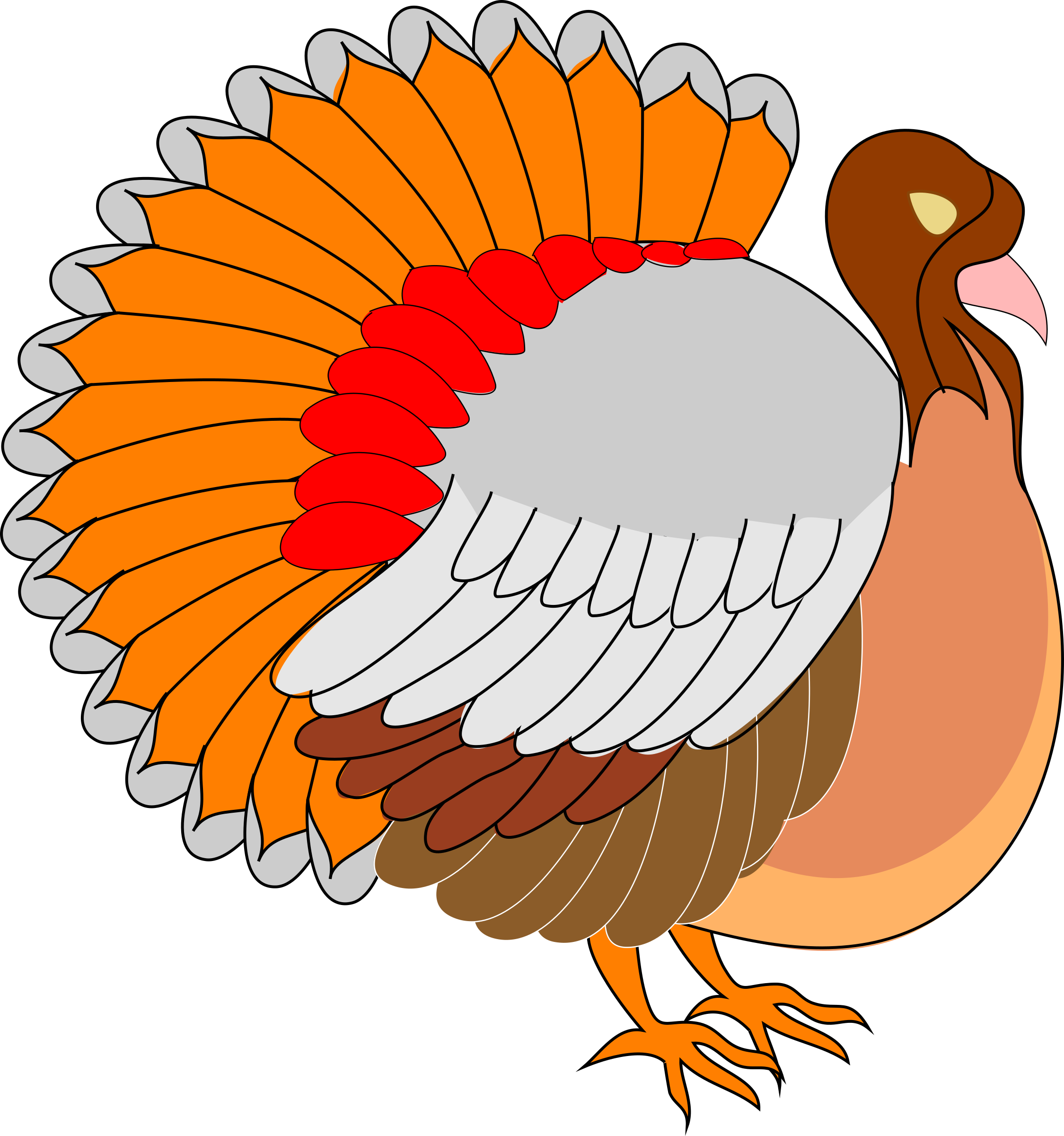 Turkey Black And White Clip Art Images Download Graphic - Turkey Clipart Png (2249x2400), Png Download