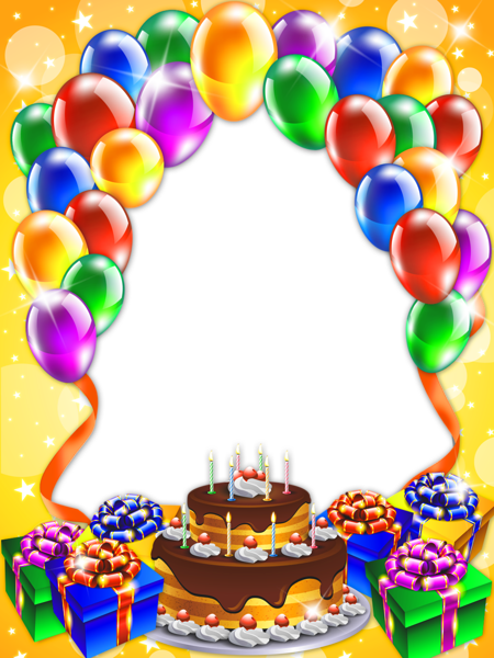Happy Birthday Frame, Birthday Frames, Happy Birthday - Happy Birthday Frame (450x600), Png Download