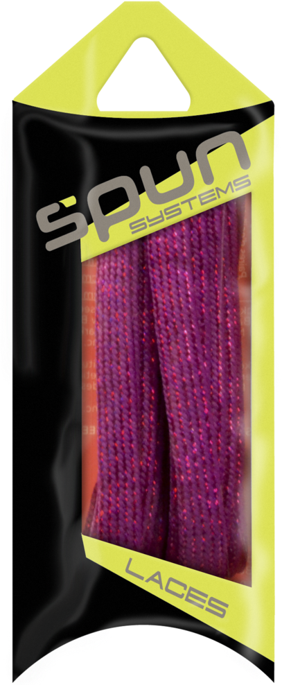 Spun™ Sparkle Shoelaces - Oval Athletic Laces (416x1024), Png Download
