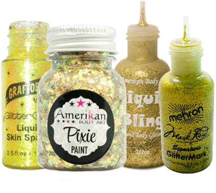 Amerikan Body Art Lucky Star Pixie Paint Glitter Gel (480x480), Png Download
