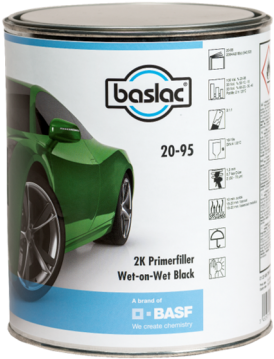 Baslac 20 95 2k Primerfiller Wet On Wet Black D (358x399), Png Download