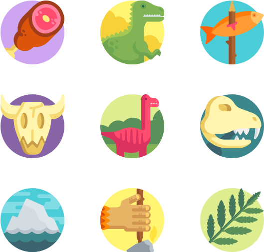 Prehistoric 50 Icons - Education Icon Png Color (600x564), Png Download