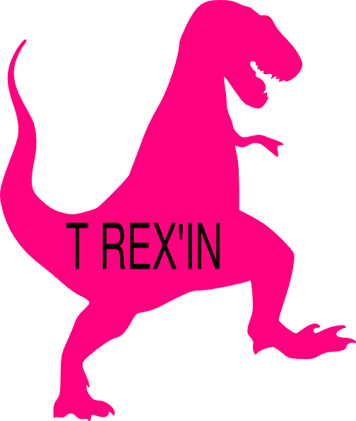 Cute T Rex Silhouette - Mamasaurus Rex Journal (504x597), Png Download