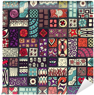 Seamless Pattern With Doodle Frames - Adult Coloring Books: Patterns & Designs (400x400), Png Download