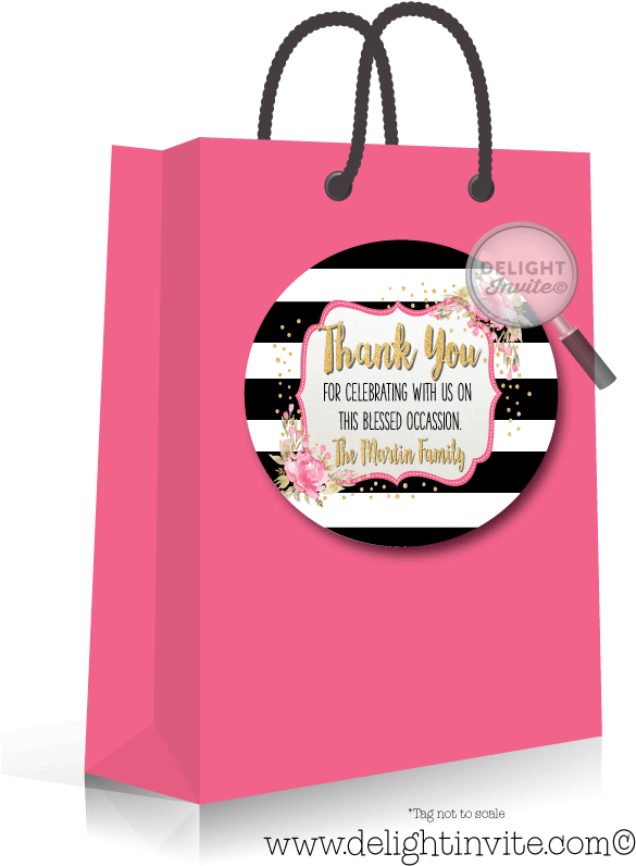 Shabby Chic Vintage Baptism Party Sticker Tags - Birthday (613x822), Png Download