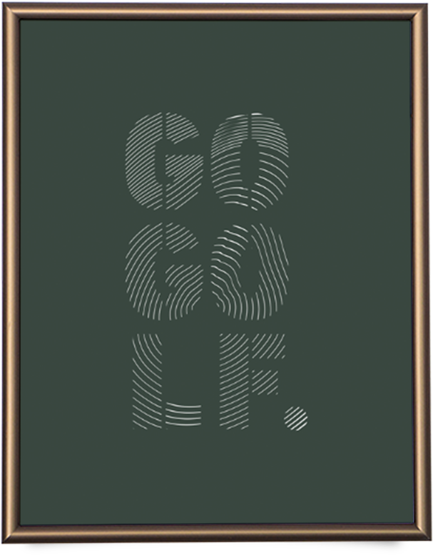 Go Golf Giclée Print - Bronze (989x989), Png Download