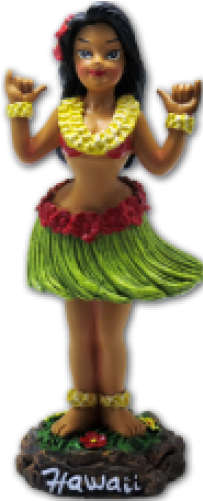 Shaka Girl - Dashboard Doll - Hang Loose - Kc Hawaii Shaka Girl Dashboard Doll 4" (500x500), Png Download
