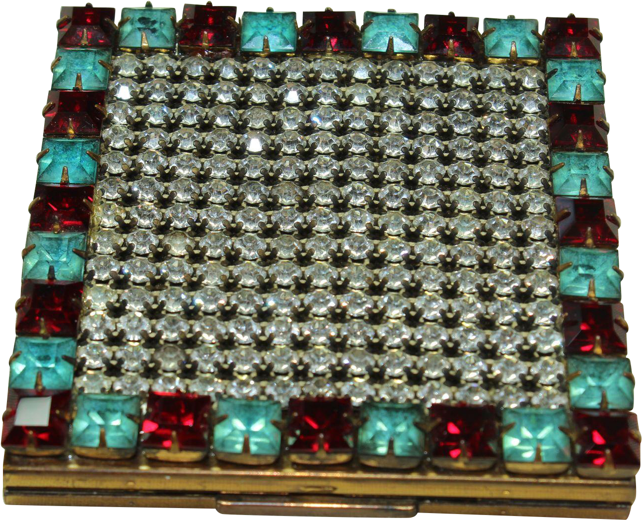 Vintage Crystal Make Up Compact From Little Vintage - Compact (1292x1292), Png Download