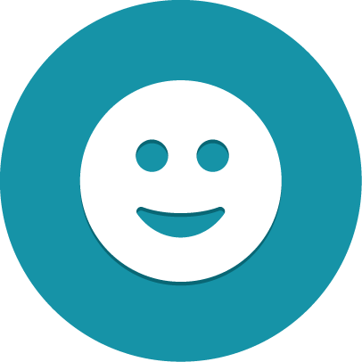 Smiley Face Icon - Education Logo Png Blue (406x406), Png Download