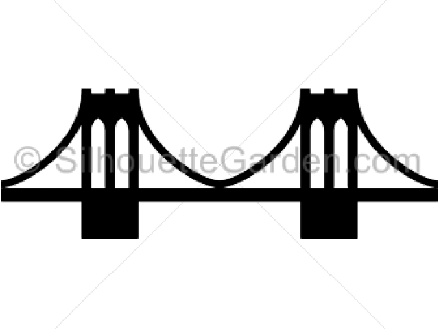 Broken Bridge Clipart Crossing Bridge - Brooklyn Bridge Clip Art (640x480), Png Download