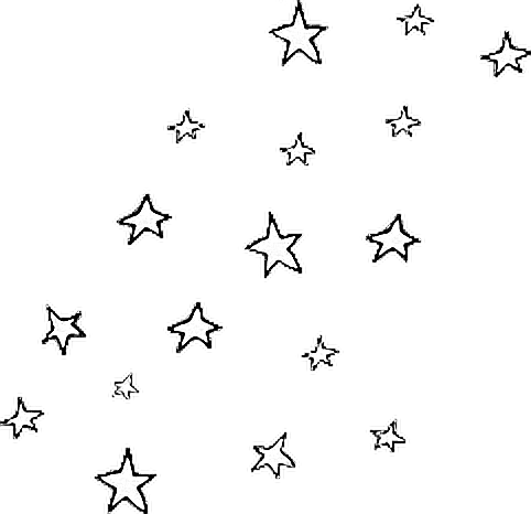 Stars Estrellas Estrella Decoracion Cute Black Cielo - Stars Transparent (482x466), Png Download