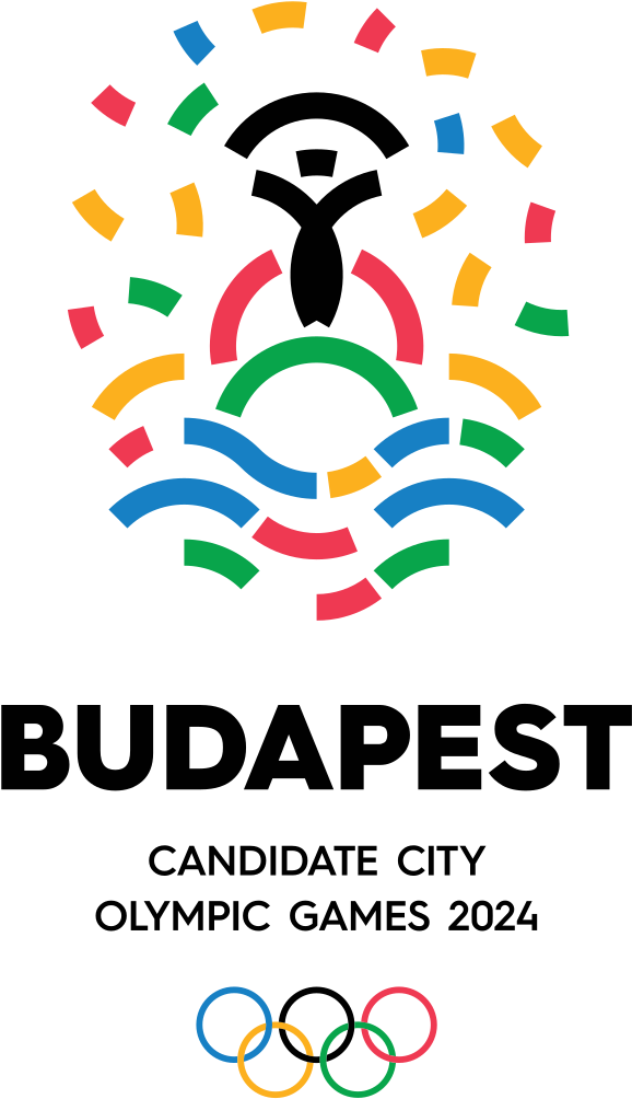 602px-official Logo Of Budapest 2024 Summer Olympics - Olympic Games Logo 2024 (602x1024), Png Download