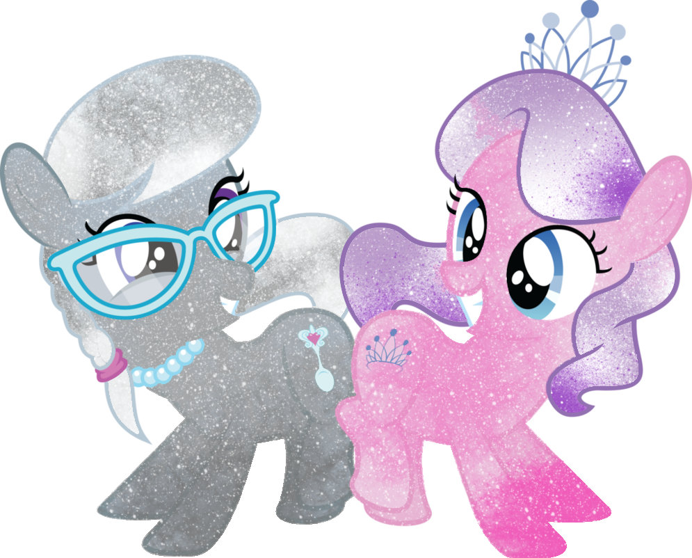 #1085026 - Artist - Digiradiance, Artist - Mysteriouskaos, - Mlp Silver Spoon And Diamond Tiara (995x802), Png Download
