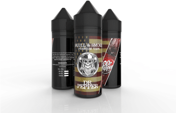 Dr Pepper Skull And Smoke E-liquid - Electronic Cigarette Aerosol And Liquid (580x435), Png Download