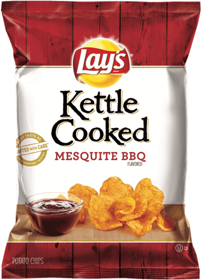 Lay's Kettle Cooked Potato Chips, Mesquite Bbq - 8 (463x600), Png Download