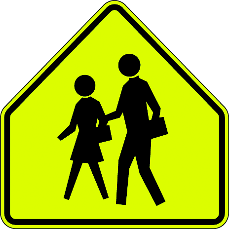 Pentagon Clipart Heptagon Shape - School Zone Sign Canada (464x464), Png Download