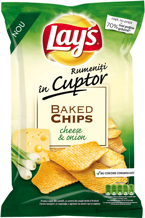 Lays Baked Cheeseonion - Lays Rumeniti In Cuptor (562x800), Png Download
