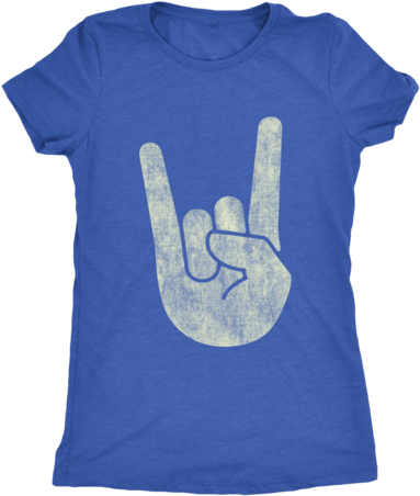 Rock On Horns Hand Symbol - Shirt (480x480), Png Download