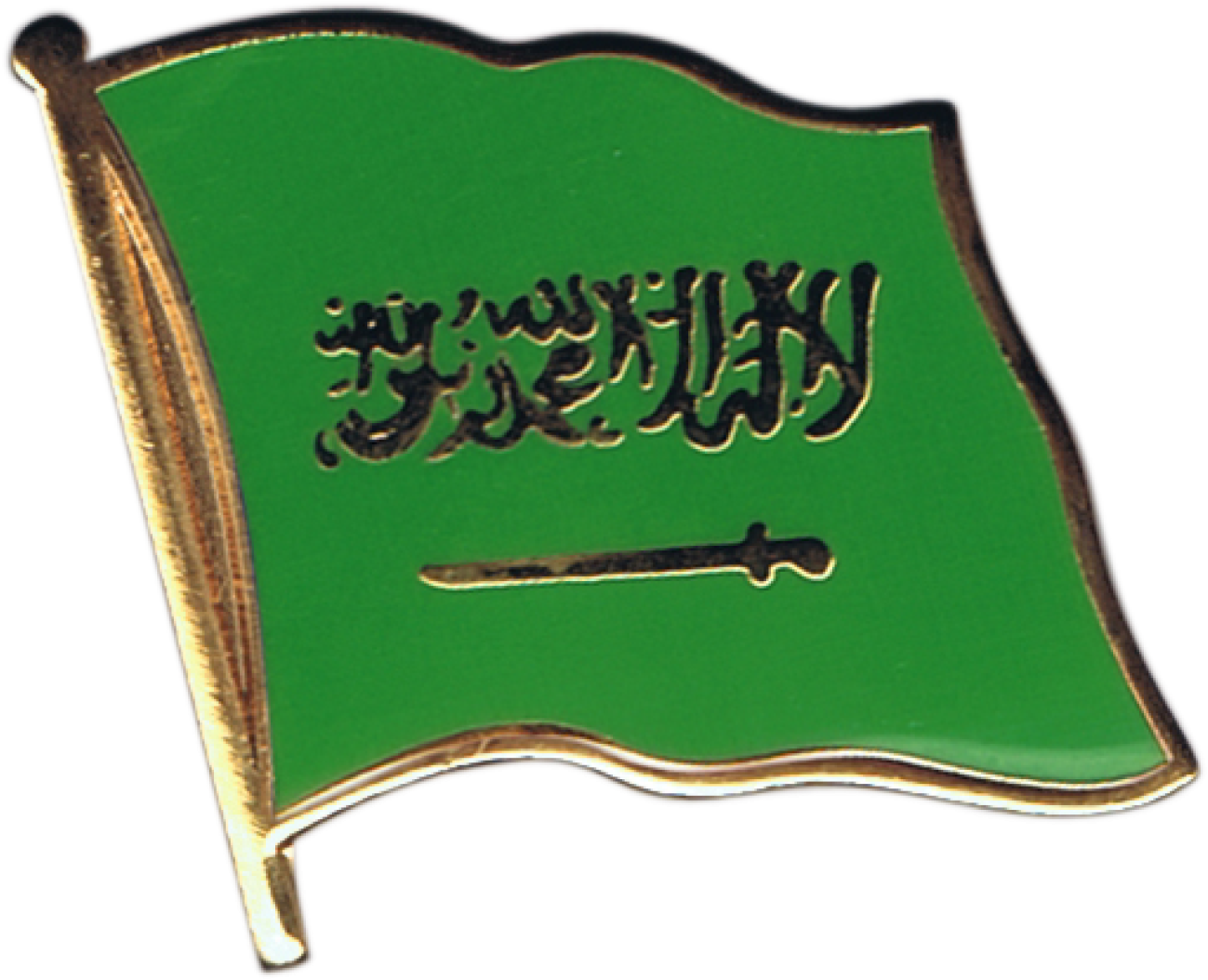 Saudi Arabia Flag Pin, Badge - Sao Tome And Principe Flag Pin Badge 2x2cm (1500x1197), Png Download