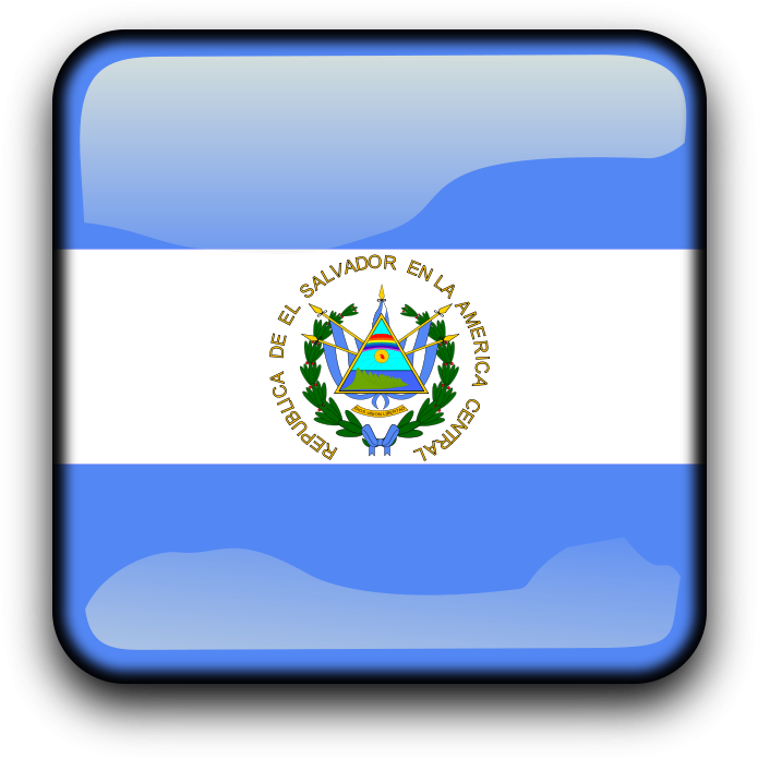 This Free Clipart Png Design Of Flag Of El Salvador - Salvador Flag (900x900), Png Download