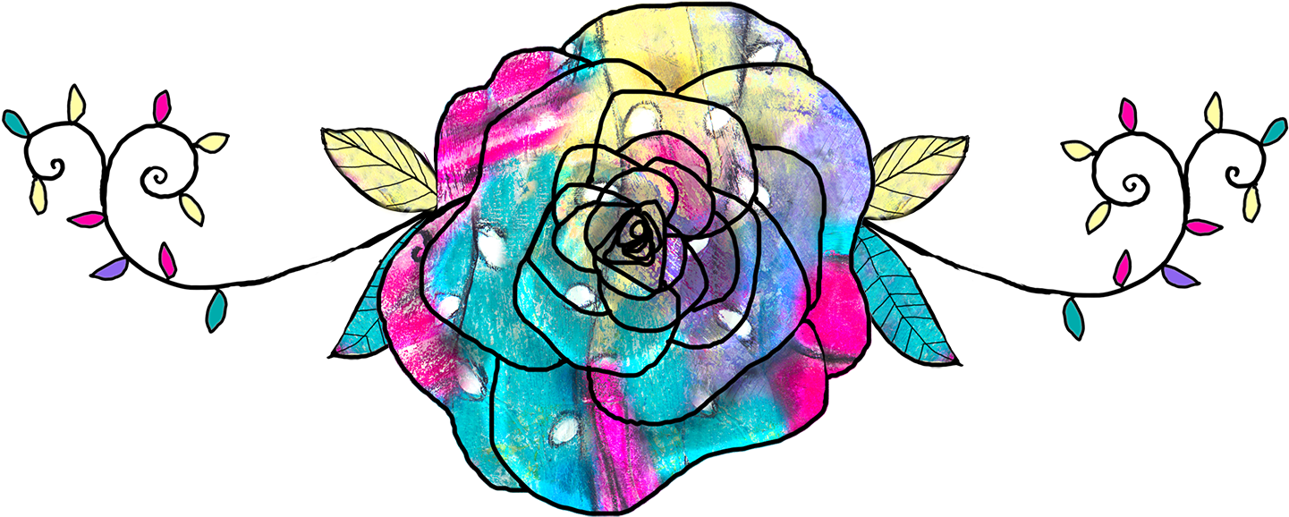 Rosedivider-tendingto - Rainbow Rose (1500x632), Png Download