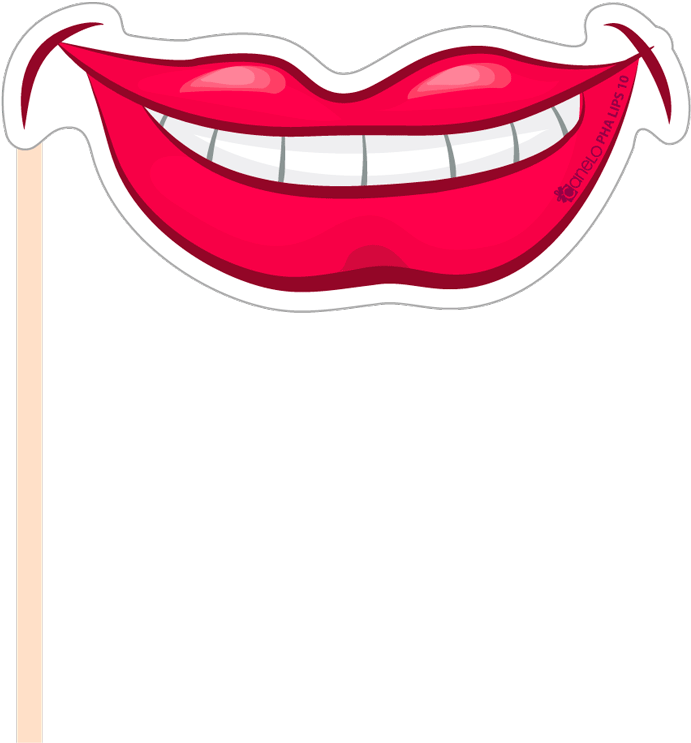 Photocall Gift Party Lips Photobooth-10 - Lip (900x900), Png Download