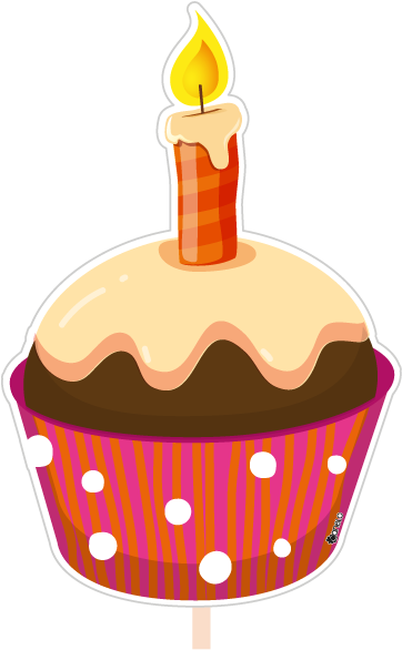 Photocall Gift Party Accesories Birthday-photobooth - Cupcake (599x599), Png Download
