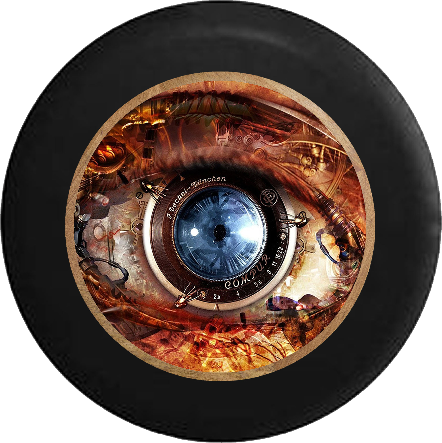 Digital Mechanical Eye Camera Lens Sci-fi Robot Jeep - Tirecoverpro Full Color Digital Mechanical Eye Camera (1427x1431), Png Download