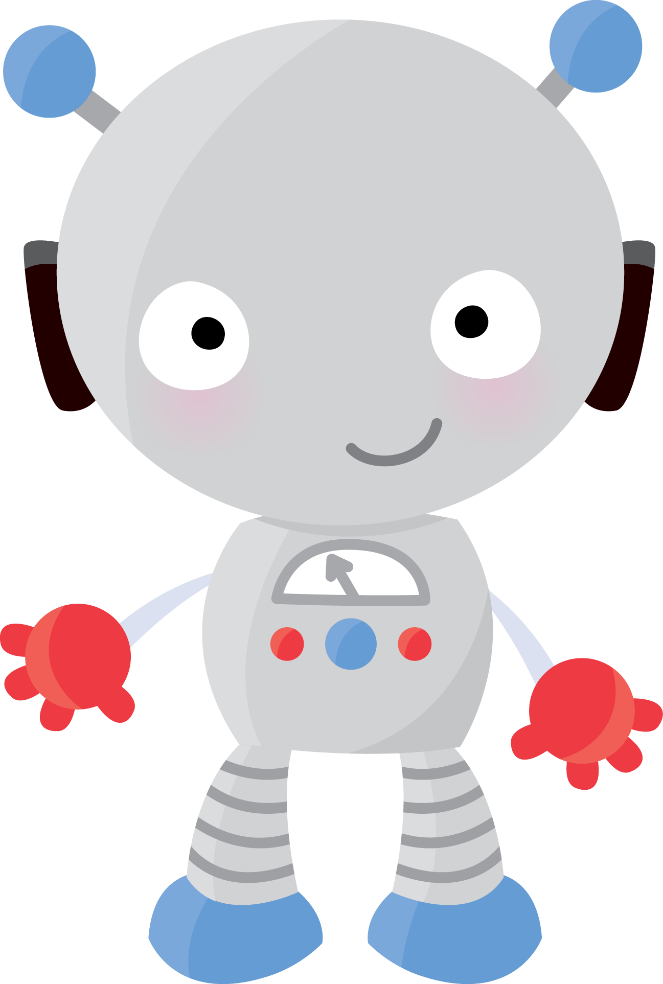 Zwd Robots - Dibujos Animados De Informatica (1297x1925), Png Download